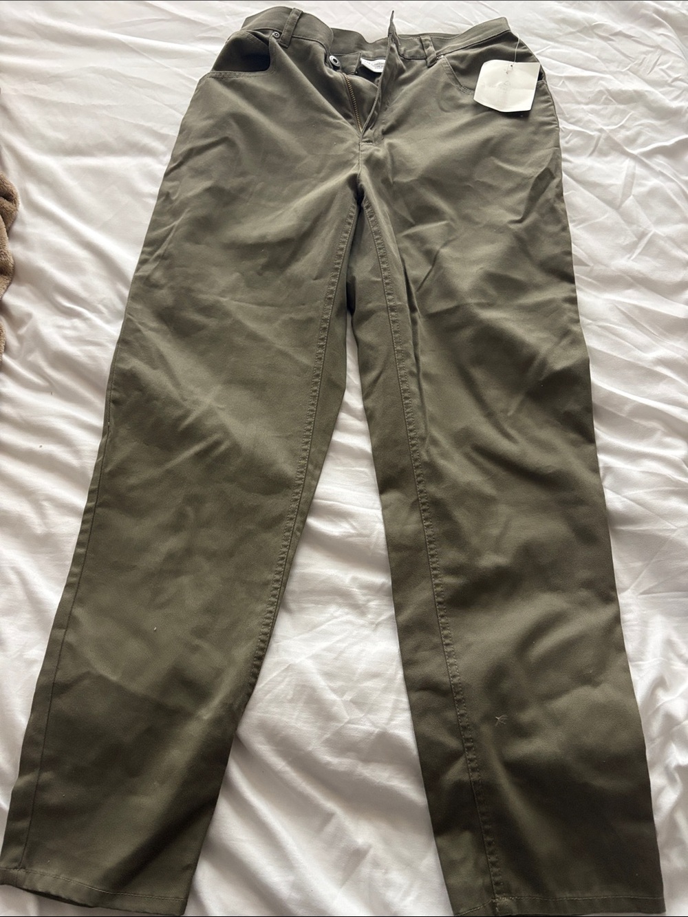 Women’s Olive Green Straight Fit Pants